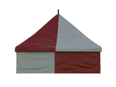 Circus tents Low-poly 3D model