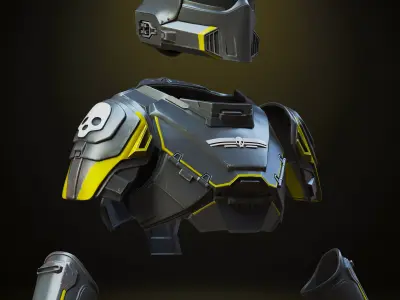 Full armor Helldivers 2  B-01  3D print model