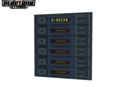 Door Access Panel Retro Sci Fi Computer Buttons Prop Environment Low-poly 3D model