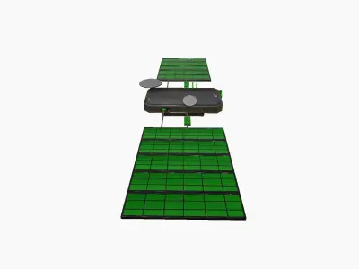 Satellite I01 Steel Green - SciFi Space Design Low-poly 3D model