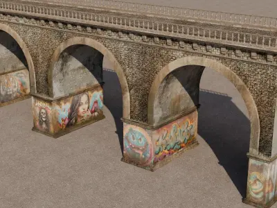 BRIDGE 3D MODEL Low-poly 3D model