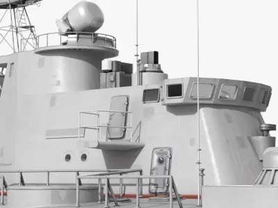  Heavy Assault Hovercraft with Propulsion Turbines Gray Simplified 