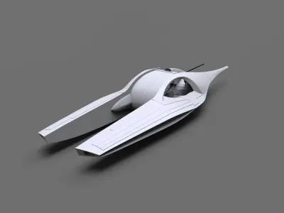 Star Wars Zam speeder 3D print model