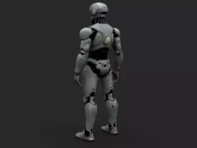 Humanoid Robot Rig 2 Low-poly 3D model