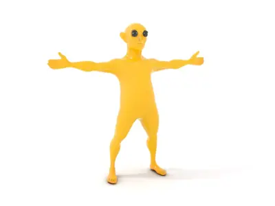 Yellow Alien model pack Low-poly 3D model