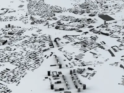 Leipzig Streets and Buildings 3D model