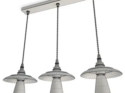 Industrial Pendant Lamps Reznor Mullan 3D model