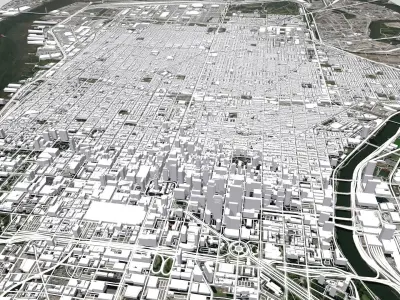 Cityscape Philadelphia Pennsylvania USA 3D model