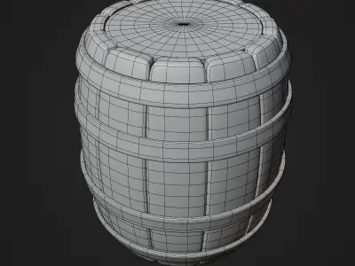 Barrel stool 3D model