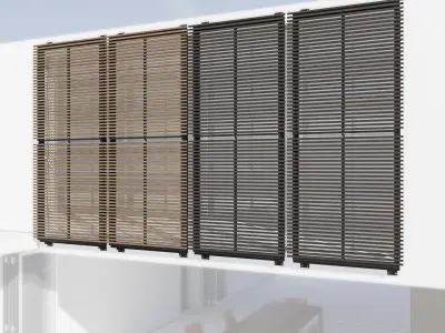 Shutters awnings and 3D model