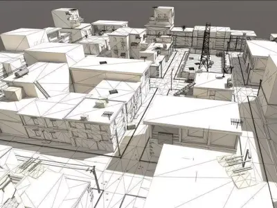Arabic City  Low-poly 3D model