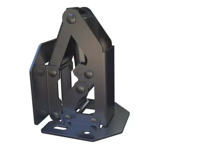 Non perforated 90 degree hinge 3D model