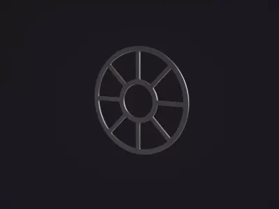 Circular Window Frame 3D model