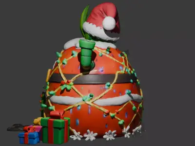 SpongeBob Christmas Pineapple House 3D Model Low-poly 3D model