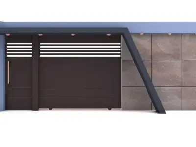 Fence and Gate 07 PBR  Low-poly 3D model