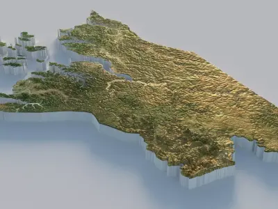 Guinea Bissau Terrain Country 3D model
