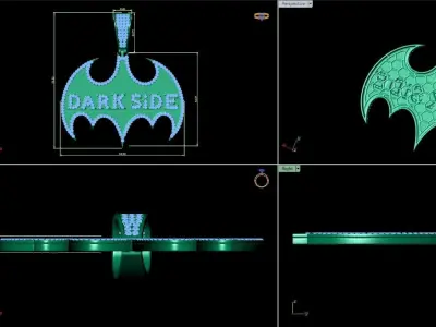 superhero batman pendant 3D print model