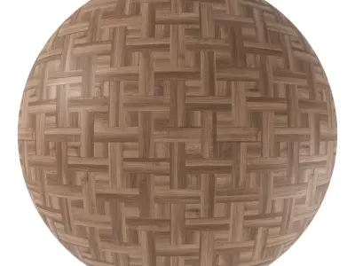 Parquet - Laminate - Wooden floor 4 in 1 3D model 11