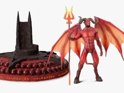  Devil Fur Rigged and His Throne Collection 