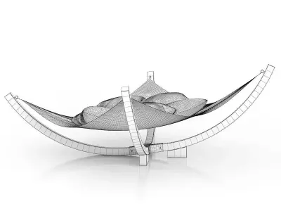 Large Square Hammock 3D model