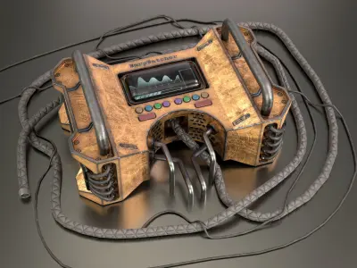 Sci-fi analyzer Low-poly 3D model