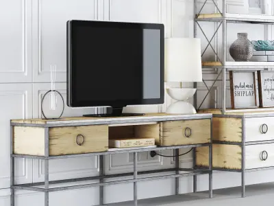 Tv Unit Set - 1 3D model