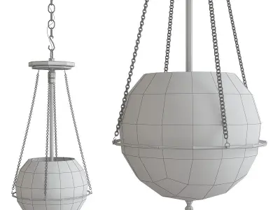 Chandelier 3d model collection 10 Pieces Low-poly 3D model