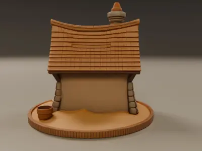 medieval house 3D print model 17