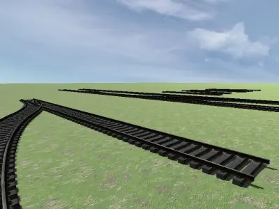 Rails Free low-poly 3D model