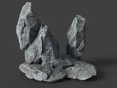 Rock 5-3 Low-poly 3D model