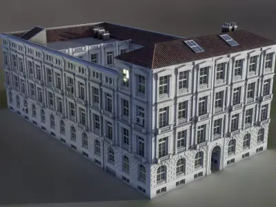 European Building 04 Low-poly 3D model