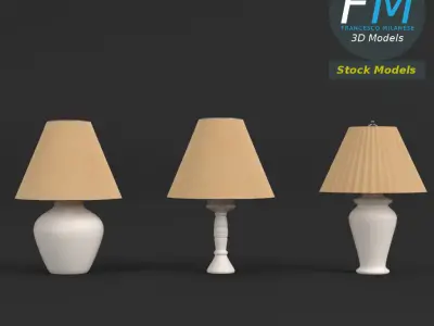 Abat-jours 3 lamps 3D model