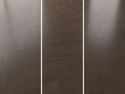  Parquet Oak Lawson Brushed set 4 3D model