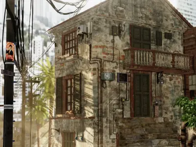 Abandoned old house 3D model