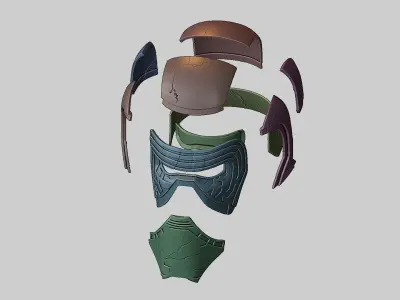 Star Wars Kylo Ren Helmet Cosplay 3D print model