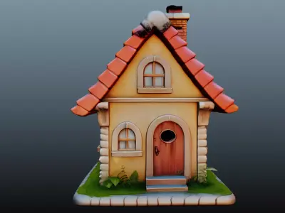 Mediaval fantasy house  3D model