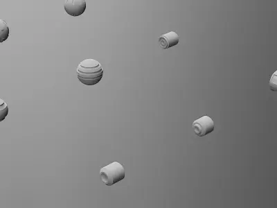 341 Sci Fi Pieces Hard Surface Kitbash Set Low-poly 3D model
