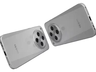 Oppo Find X8 Floating Light White High Poly 3D model