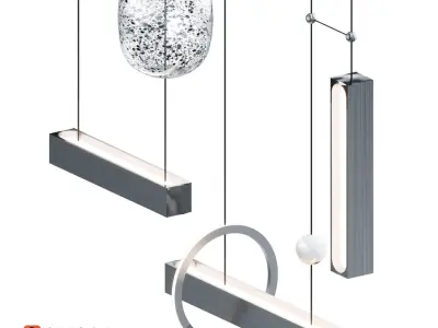 Milky Way Chandelier Horizontal Elements Small 3D model