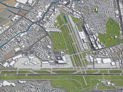 Manila - Ninoy Aquino International Airport - MNL Low-poly 3D model