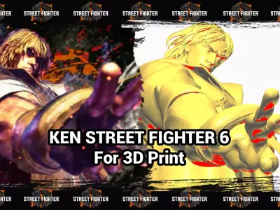 Ken Street Fighter 6 Win Pose 3D print model