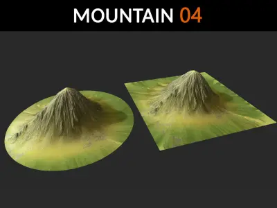 Mountains Collection group of Low-poly 3D model