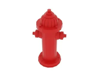 Hydrant fire Low-poly 3D model