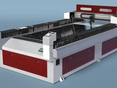  Red CNC Laser Cutting Machine with Aluminum Sheet 