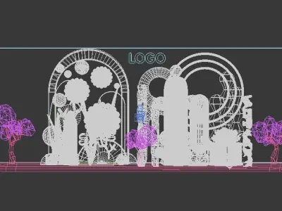 Art Exhibition Window display  3D model