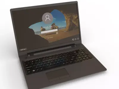 Laptop PBR cutting board 3D model