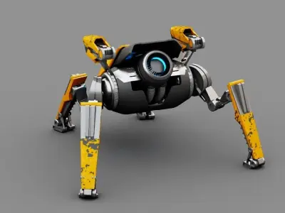 Combat Droid  rigged character 3D model