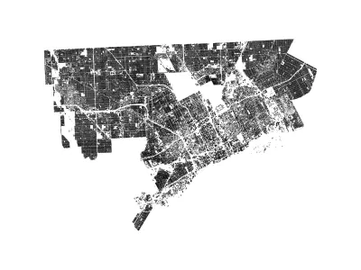 Detroit 3D Model map of toronto Low-poly 3D model