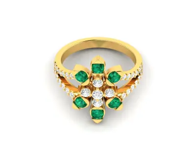 Diamond Ring For Women 3d Print Model 3D print model 11