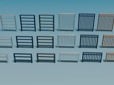 Stylized Exterior Props by Asterman  Low-poly 3D model